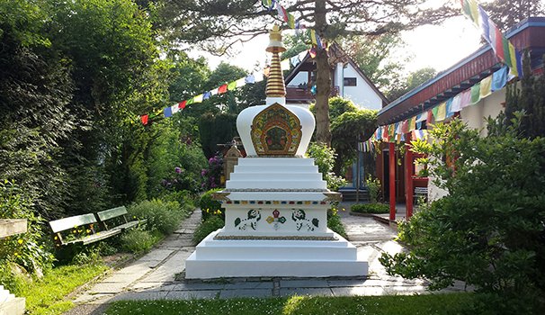 stupa, garten